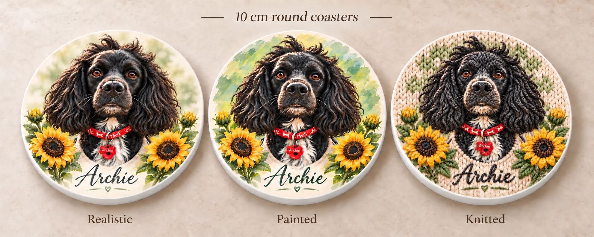 Personalised Pet Coaster – Your Favourite Face, Beside Your Cuppa